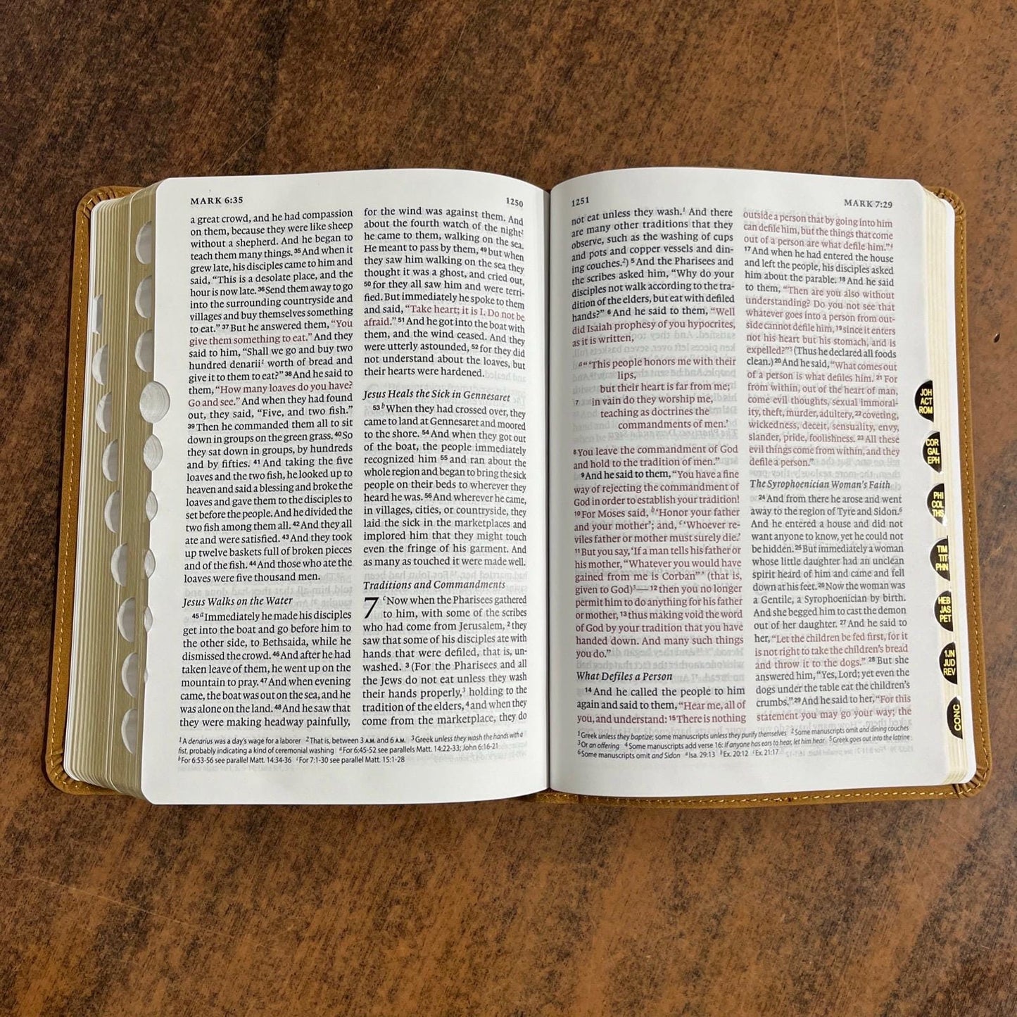 Personalized ESV Large Print Personal Size Bible Thumb Indexed - Nubuck Caramel Wildflower TruTone - Custom Imprinted, ISBN 9798874908966