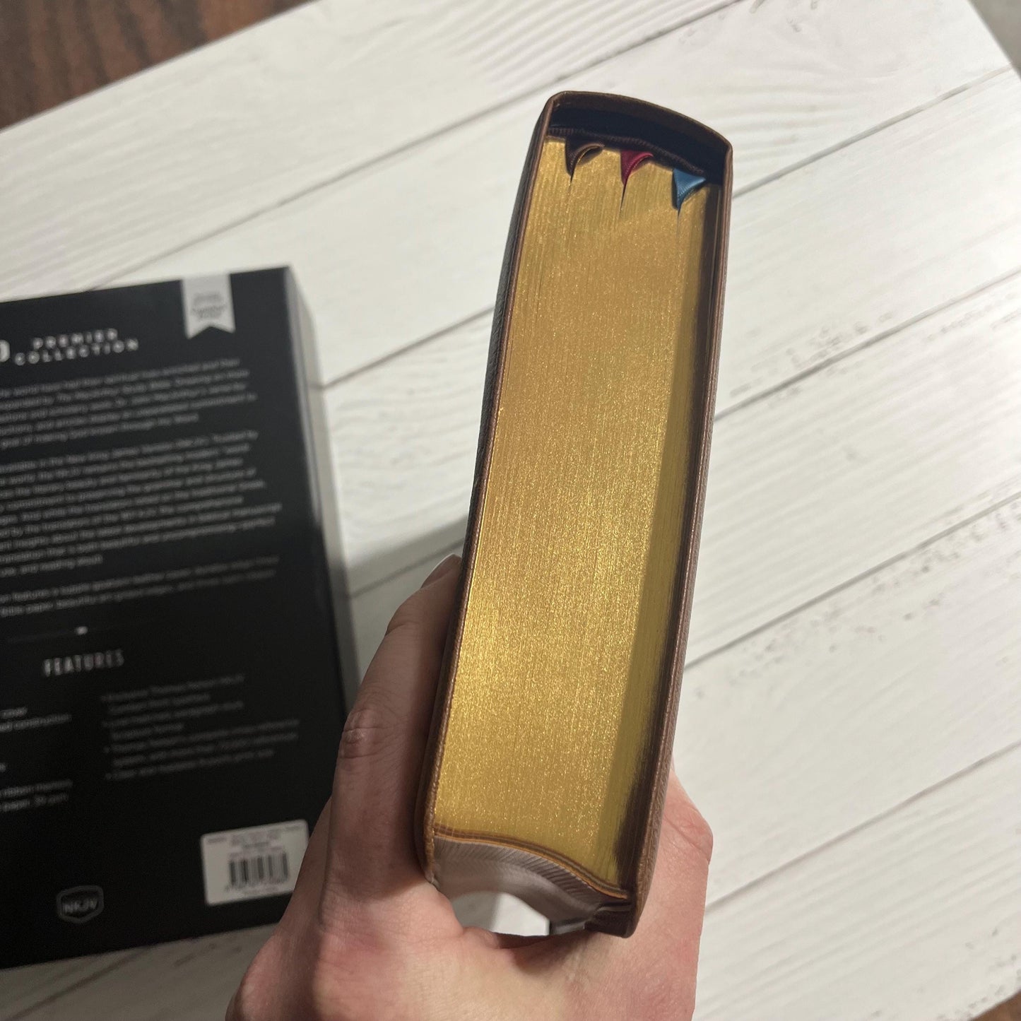 Personalized NKJV MacArthur Study Bible, Brown Premium Genuine Goatskin Leather, Premier Collection ISBN 9780785230885