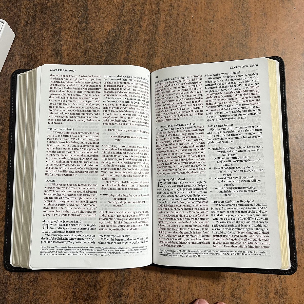Personalized ESV Thinline Bible - Deep Brown Buffalo Genuine Leather, Custom Imprinted, ISBN 9798874903640