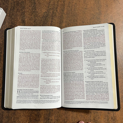 Personalized ESV Thinline Bible - Deep Brown Buffalo Genuine Leather, Custom Imprinted, ISBN 9798874903640