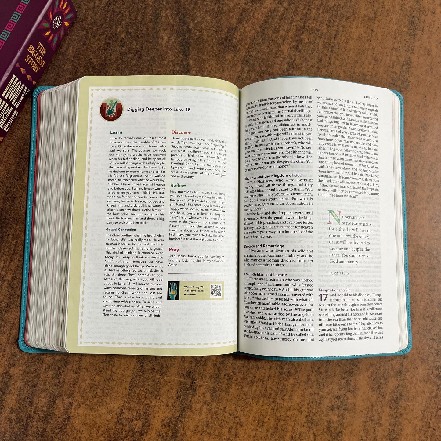 Personalized ESV Kids Bible - Teal Trutone - Custom Imprinted with name - Biggest Story Study Bible for Kids 9798874902520