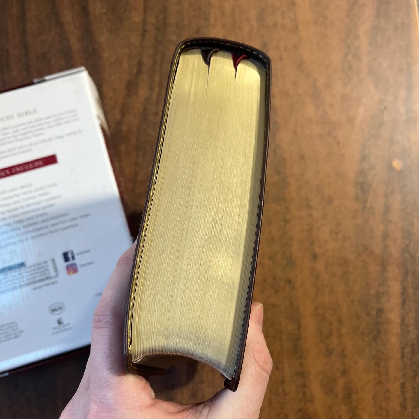 Personalized NKJV Study Bible - Brown Genuine Leather - Custom Imprinted with name, 9780785220701