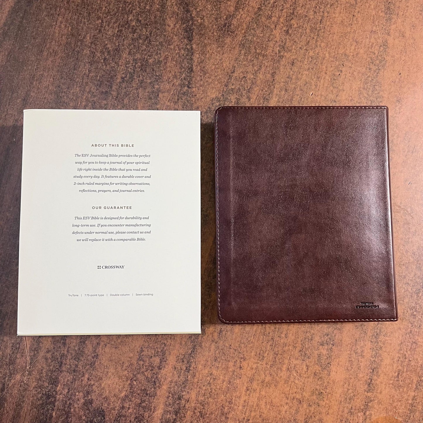 Personalized ESV Journaling Bible - Brown / Tan TruTone Cover Custom Imprinted with name, Red Letter 9798874907686