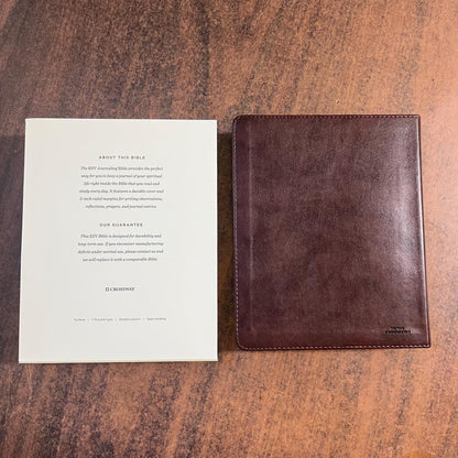 Personalized ESV Journaling Bible - Brown / Tan TruTone Cover Custom Imprinted with name, Red Letter 9798874907686