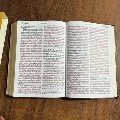 Personalized Spanish Bible - NTV Biblia Letra Super Gigante - Giant Print Bible - Rustic Brown LeatherLike -  Imprinted name 9798400511196