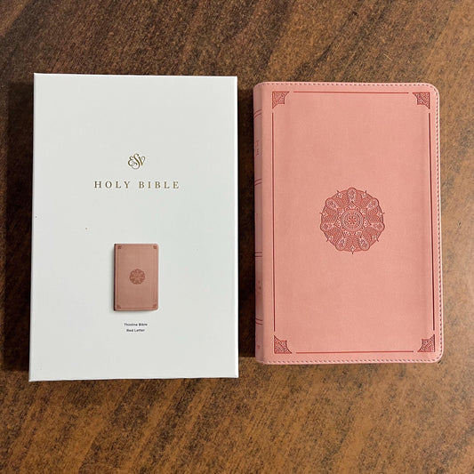 Personalizable ESV Thinline Bible - Blush Rose TruTone (Light Pink), Custom Imprinted with name, ISBN 9798874903718