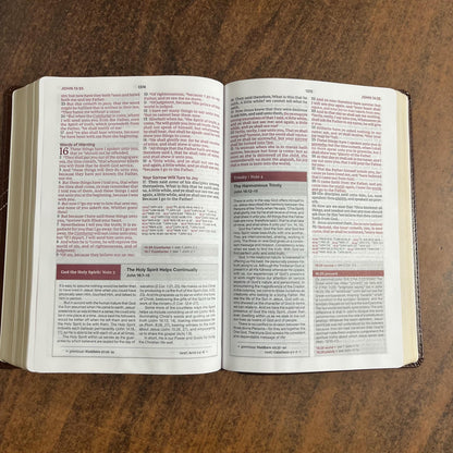 Personalized KJV Word Study Reference Bible - Brown LeatherSoft, custom imprinted with a name, 20spaces 9780785294924