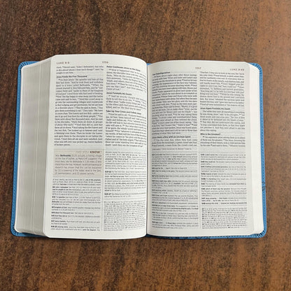 Personalized ESV Student Study Bible - Sky Blue Trutone, Ivy Design - Custom Imprinted with name engraved 9781433561931