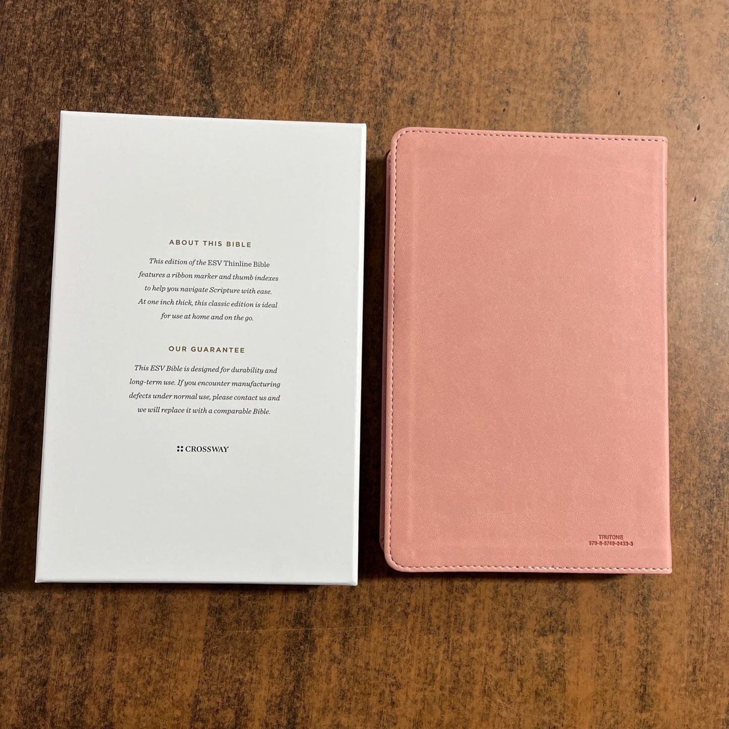 Personalized ESV Thinline Bible Thumb Indexed - Blush Rose (Pink) Cover - Custom Imprinted with a name - 9798874904333 - 2025 text