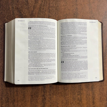 Personalized CSB He Reads Truth Devotional Bible - Brown Genuine Leather - Custom Imprinted with name engraved 9781535935081