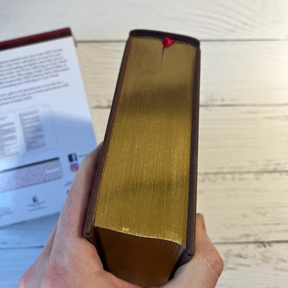 Personalized NKJV Journal the Word Bible Large Print - Brown LeatherSoft over Hardcover - Custom Imprinted with name 9781400352340