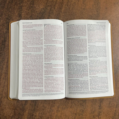 Personalized ESV Thinline Bible - Nubuck Caramel TruTone - Custom Imprinted with name engraved on cover - 9798874903558