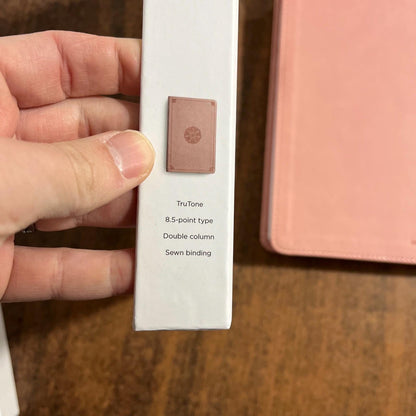 Personalized ESV Thinline Bible Thumb Indexed - Blush Rose (Pink) Cover - Custom Imprinted with a name - 9798874904333 - 2025 text