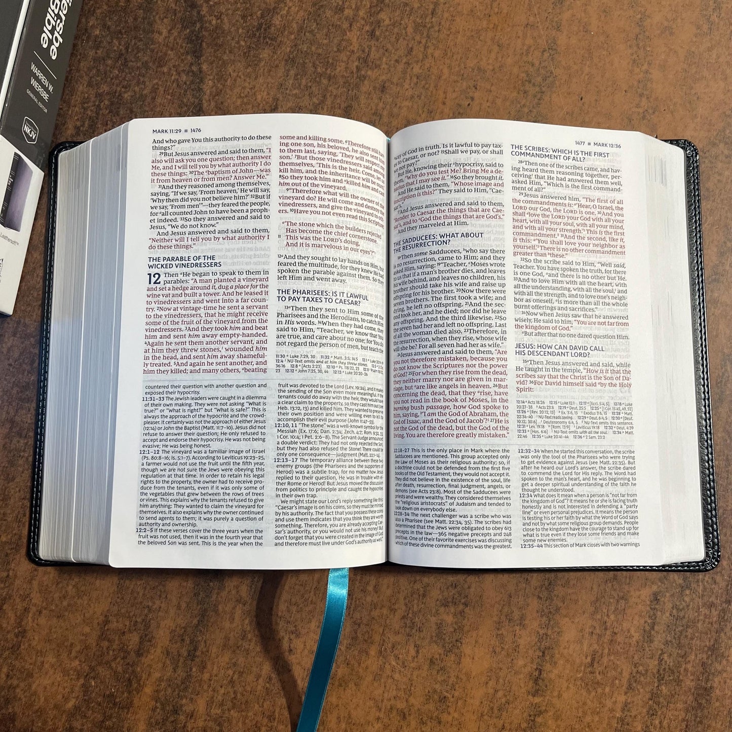 Personalized NKJV Wiersbe Study Bible - Black LeatherSoft - Custom Imprinted engraved with name  9.5 pt print 9780785220985