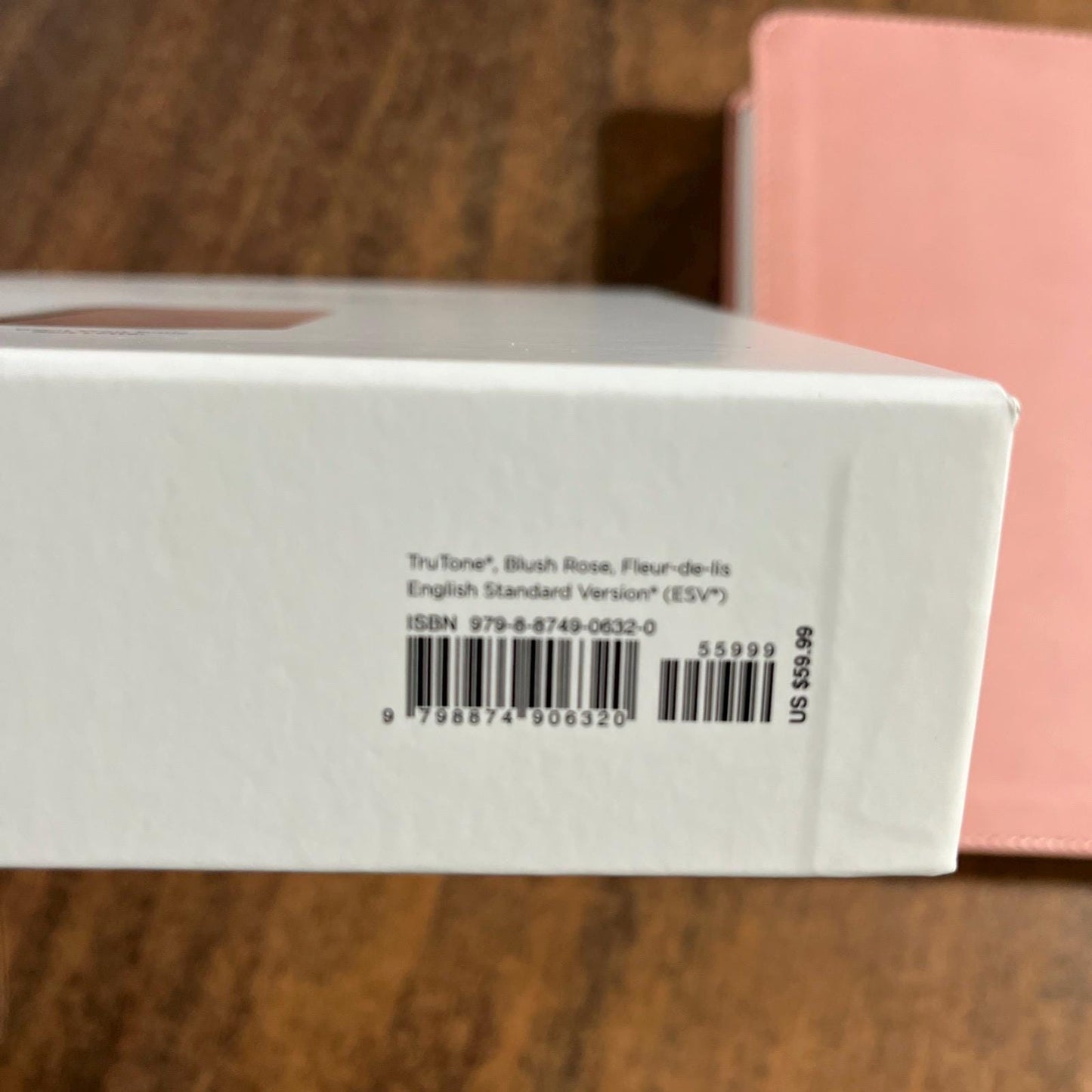 Personalized ESV Giant Print Bible - Blush Rose Trutone - Custom Imprinted with a name engraved - 9798874906320