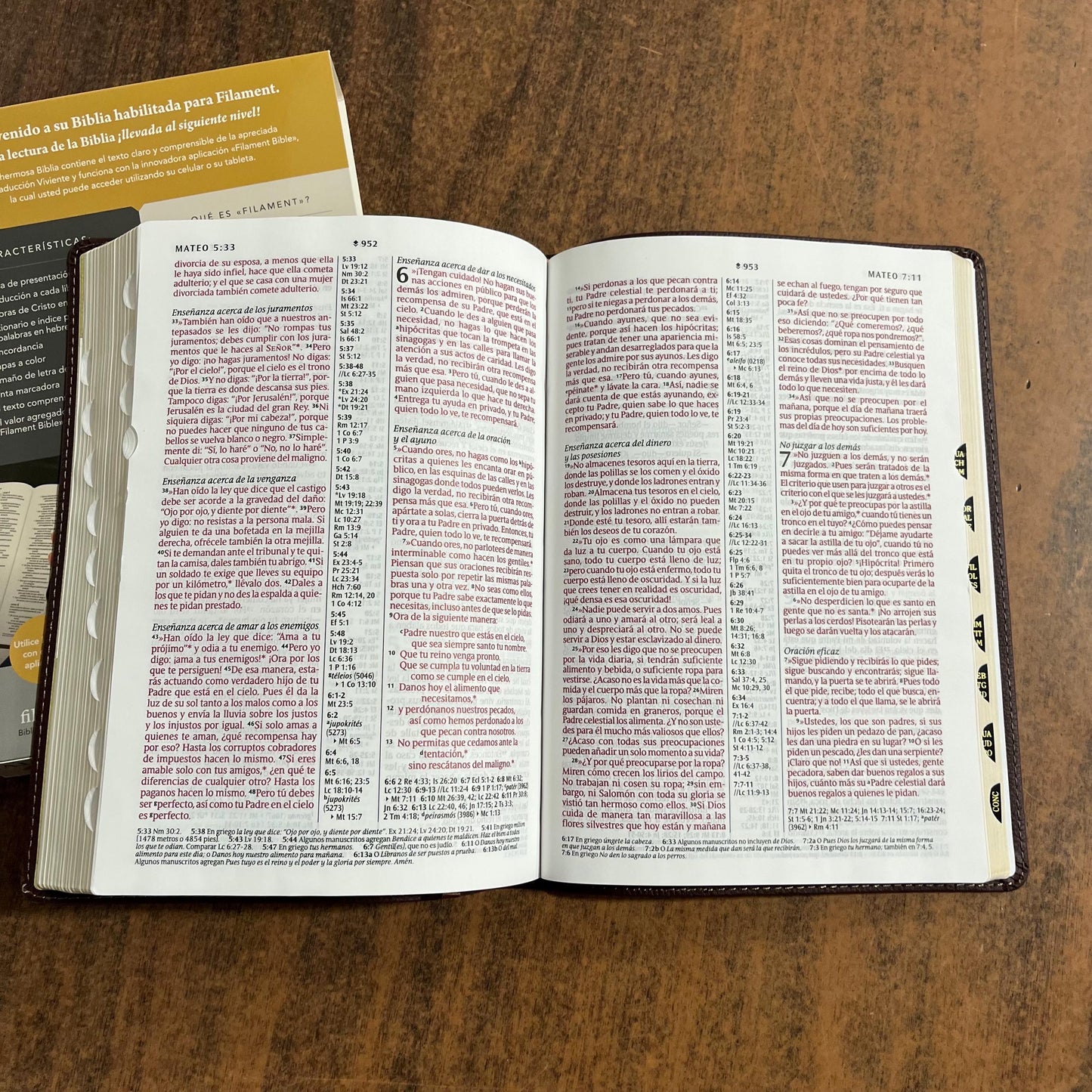 Personalized NTV Spanish Bible Thumb Indexed, bible de referencia - Brown Leatherlike - Letra Grande, Large print, 9798400506826