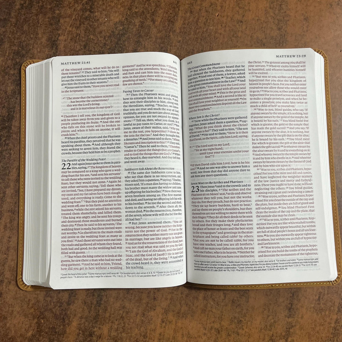 Personalized ESV Thinline Bible - Nubuck Caramel TruTone - Custom Imprinted with name engraved on cover - 9798874903558