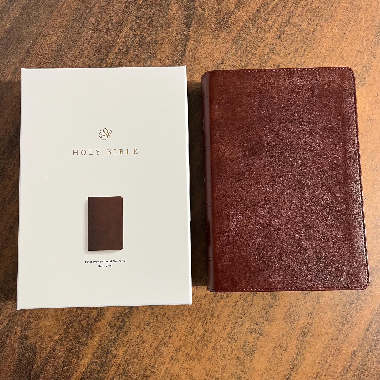 Personalized ESV Giant Print Personal Size Bible (Large Print) - Chestnut Brown TruTone - Custom Imprinted, ISBN 9798874906566
