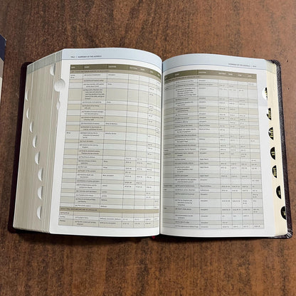 Personalized NIV Biblical Theology Study Bible Thumb Indexed - Burgundy Bonded Leather - Custom Imprinted with a name, ISBN 9780310450566