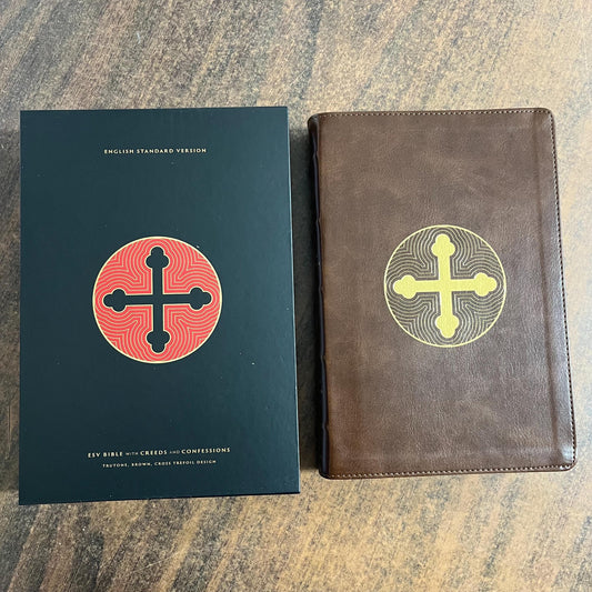 Personalized ESV Bible with Creeds and Confessions - Brown Trutone ** Custom Imprinted
