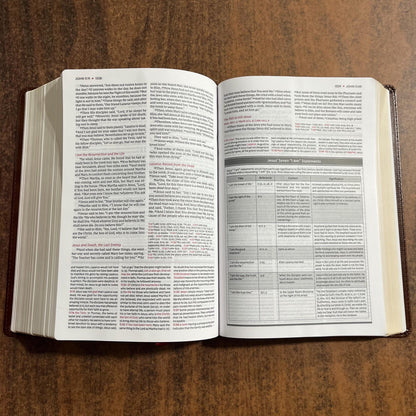 Personalized NKJV Study Bible - Mahogany Brown LeatherSoft, Cover Custom Imprinted with a name - 9780785220589