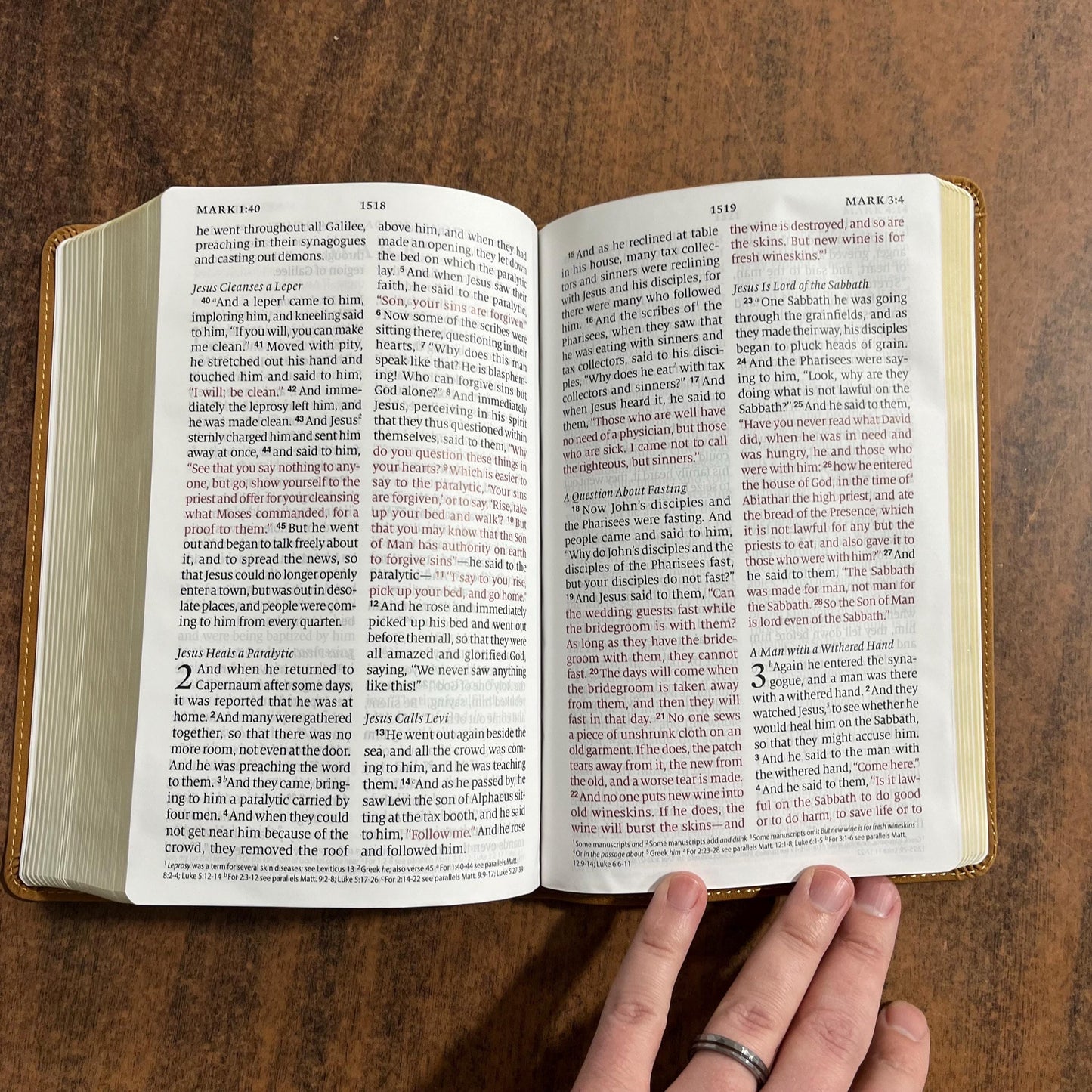 Personalized ESV Large Print Personal Size Bible - Nubuck Caramel Brown, Wildflower Design TruTone  Custom Imprinted, ISBN 9798874900212