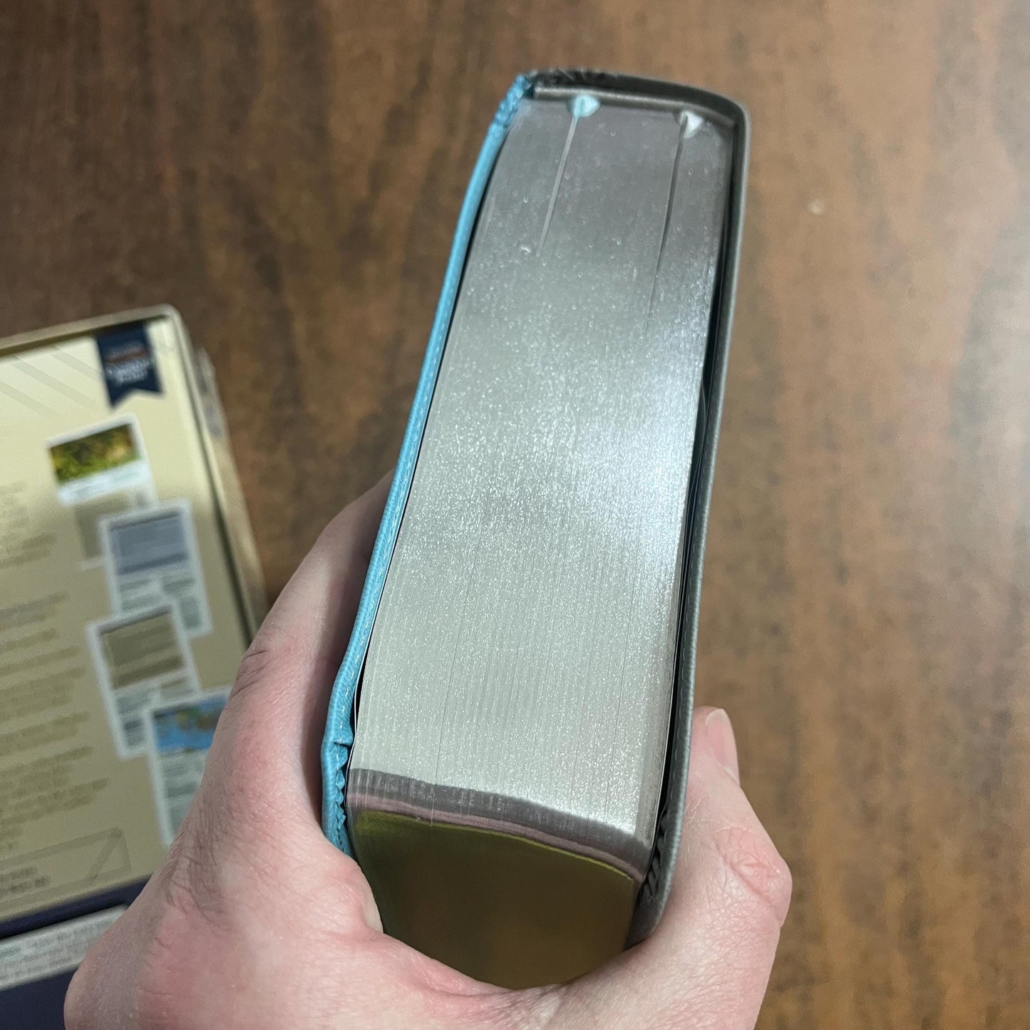Personalized NIV Application Study Bible - Teal /Grey LeatherSoft - Custom Imprinted name, 9780310467717 (Update to Life Application Bible)