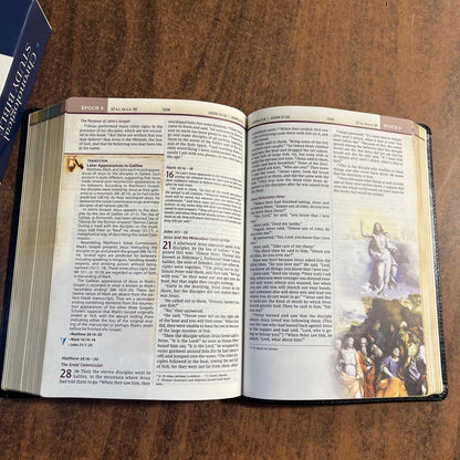 Personalized NIV Chronological Study Bible - Black LeatherSoft - Custom Imprinted name engraved 9780785239536
