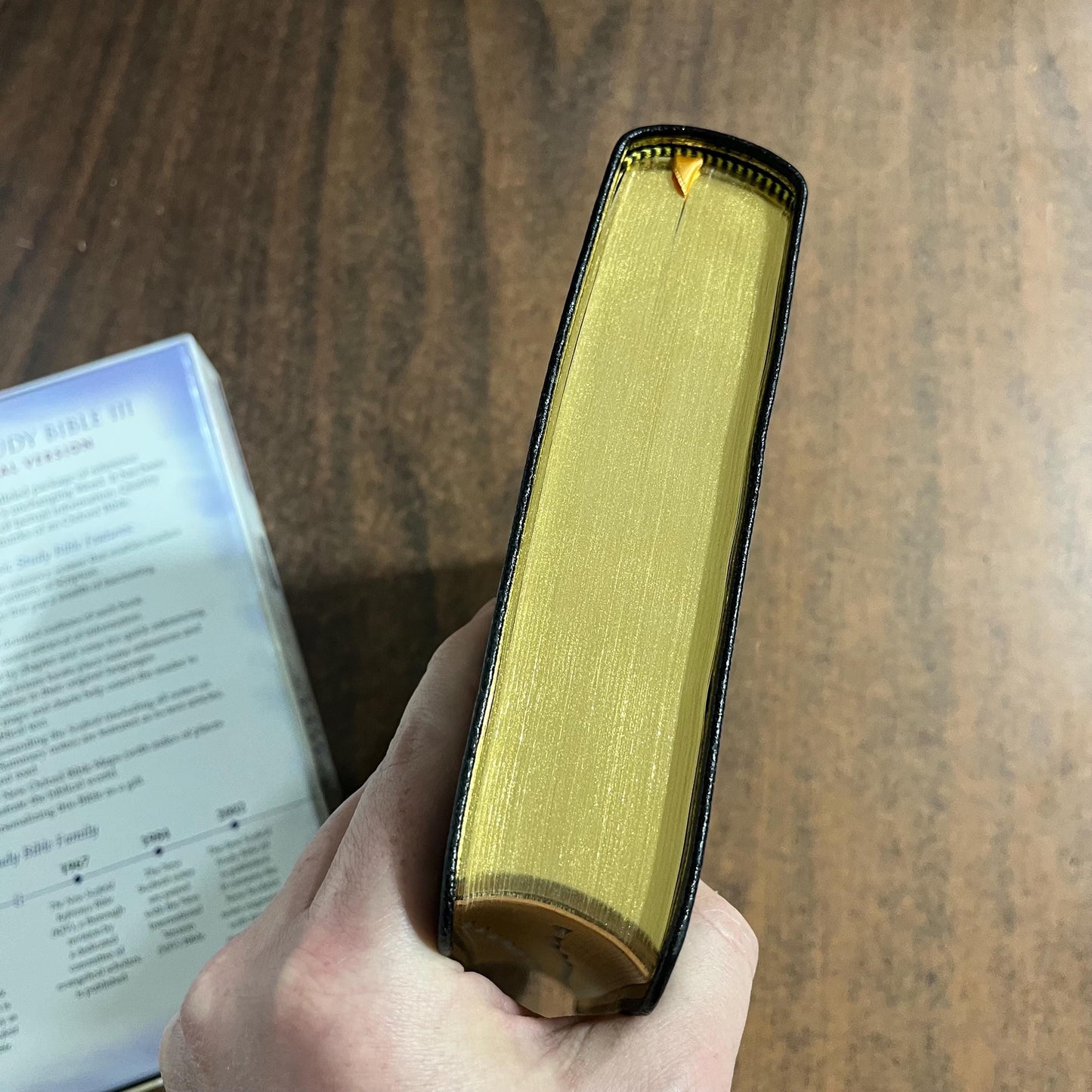 Personalized NIV 1984 Scofield Study Bible III Thumb Indexed - Black Genuine Leather, Custom Imprinted, Name on bible, Out of Print