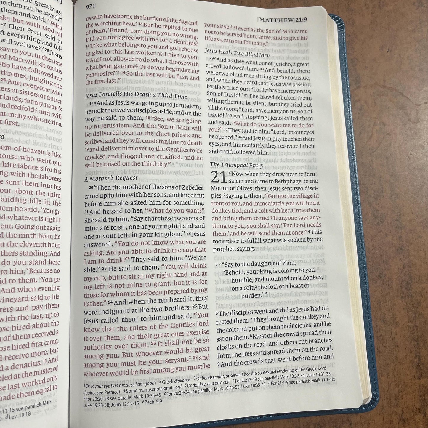 Personalized ESV Giant Print Thinline Bible - Deep Teal TruTone - Custom Imprinted with a name engraved - 9798874906306