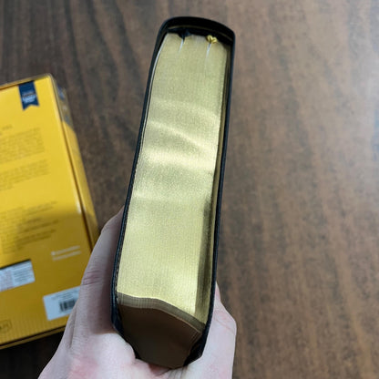 Personalized KJV Large Print Thompson Chain Reference Study Bible - Black Genuine Cowhide Leather, 9780310459187 (updated krikbride)