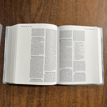 Personalized Amplified Journal the Word Bible, Angel Art Series - Light Blue LeatherSoft, Angel Art Design - Custom Imprinted, 9780310461593