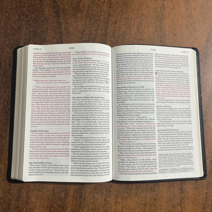 Personalized NLT Pastors Bible - Black Genuine Leather, Imprinted Name, Large Print Thinline Size Raised Spine Hubs ISBN 9798400506222