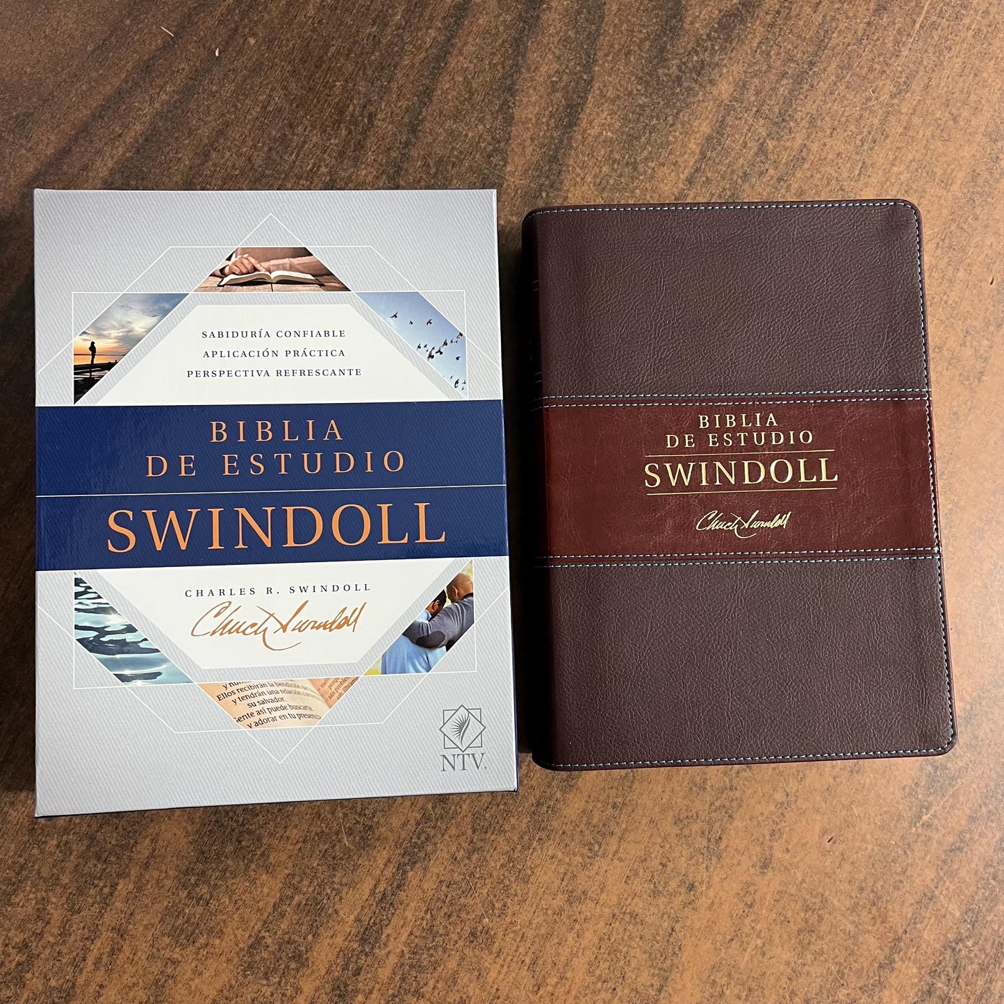 Personalized NTV Spanish Study Bible, Swindoll Biblia De Estudio - Cafe SentiPiel - 9781496438560