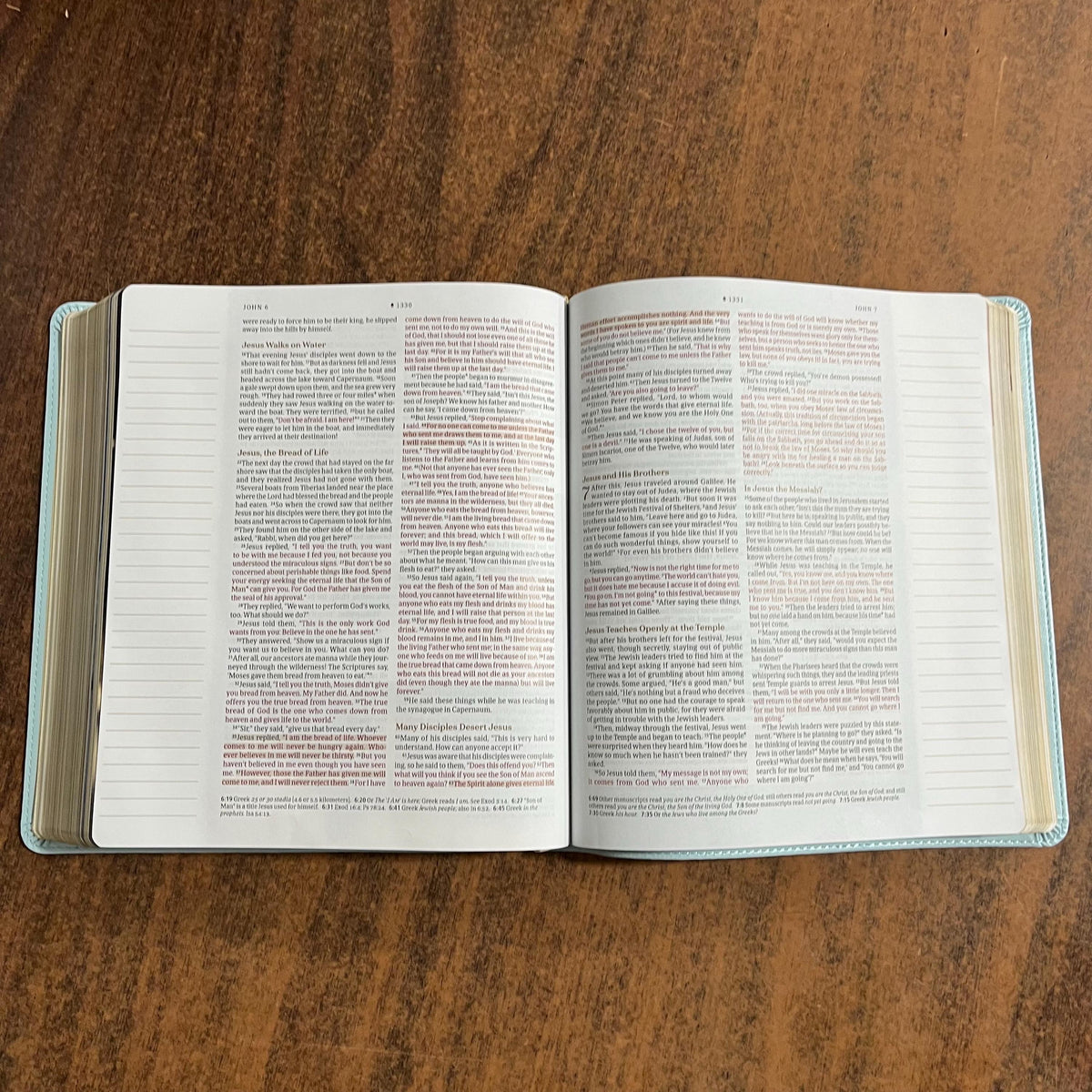 Personalized NLT Every Womans Bible Journaling Edition - Seafoam Blue LeatherLike - engraved, Devotional Study, 9798400513664
