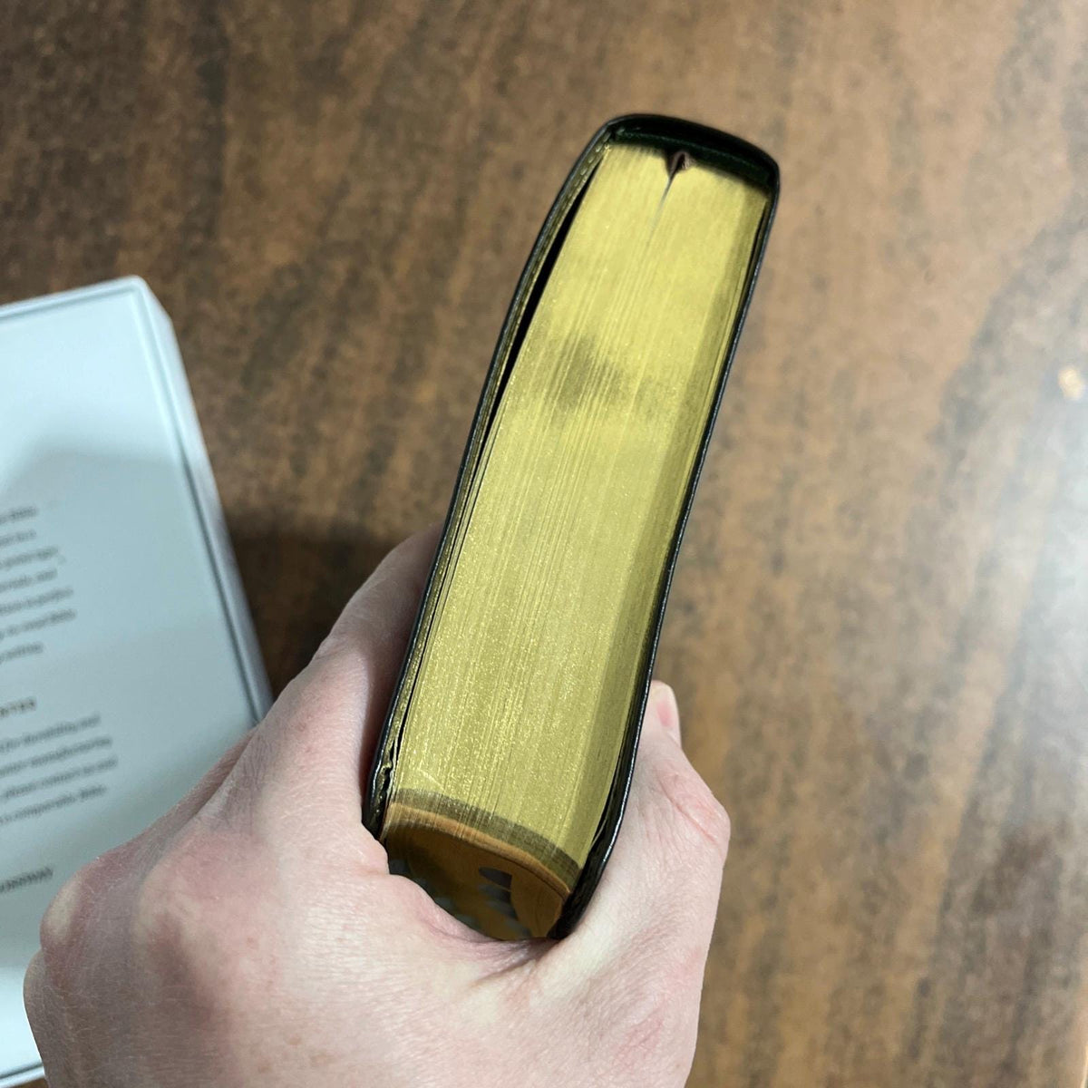 Personalized ESV Large Print Personal Size Bible Thumb Indexed - Forest / Tan TruTone - Custom Imprinted, ISBN 9798874908959