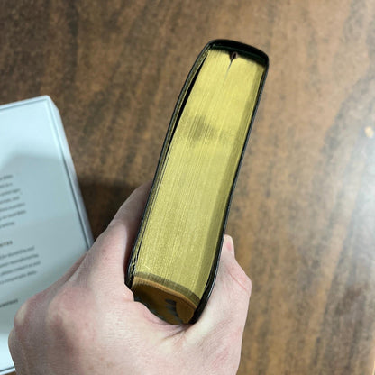 Personalized ESV Large Print Personal Size Bible Thumb Indexed - Forest / Tan TruTone - Custom Imprinted, ISBN 9798874908959