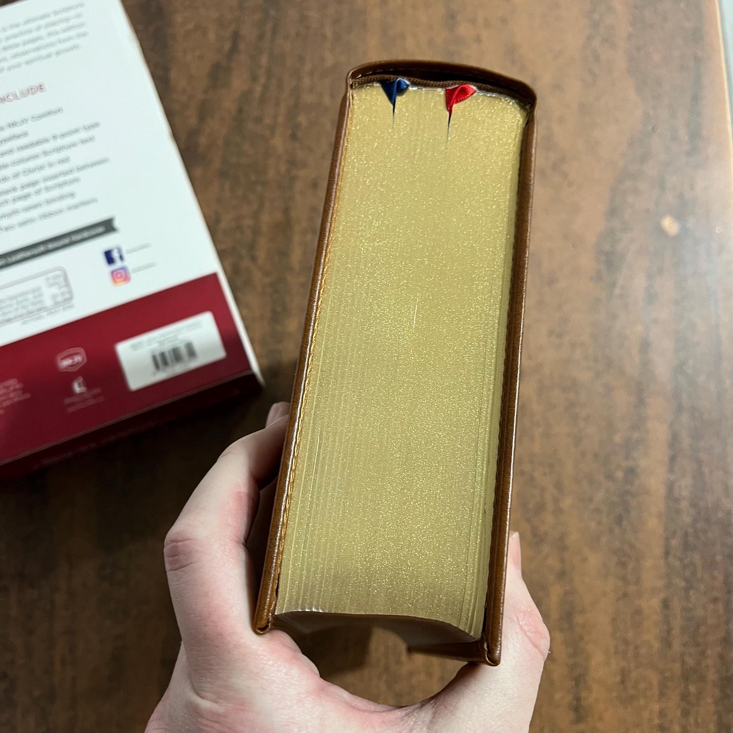 Personalized NKJV Interleaved Journaling Bible - Brown LeatherSoft over Hardcover Cover, Custom Imprinted with name 9780785296355