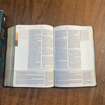 Personalized NLT Courage for Life Study Bible for Men - Onyx Black LeatherLike - Custom Imprinted, journaling, 9781496475565