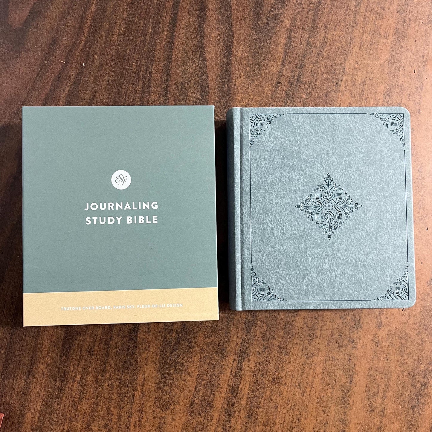 Personalized ESV Journaling Study Bible - Paris Sky Trutone over Board, Custom Imprinted with a name 9798874902568