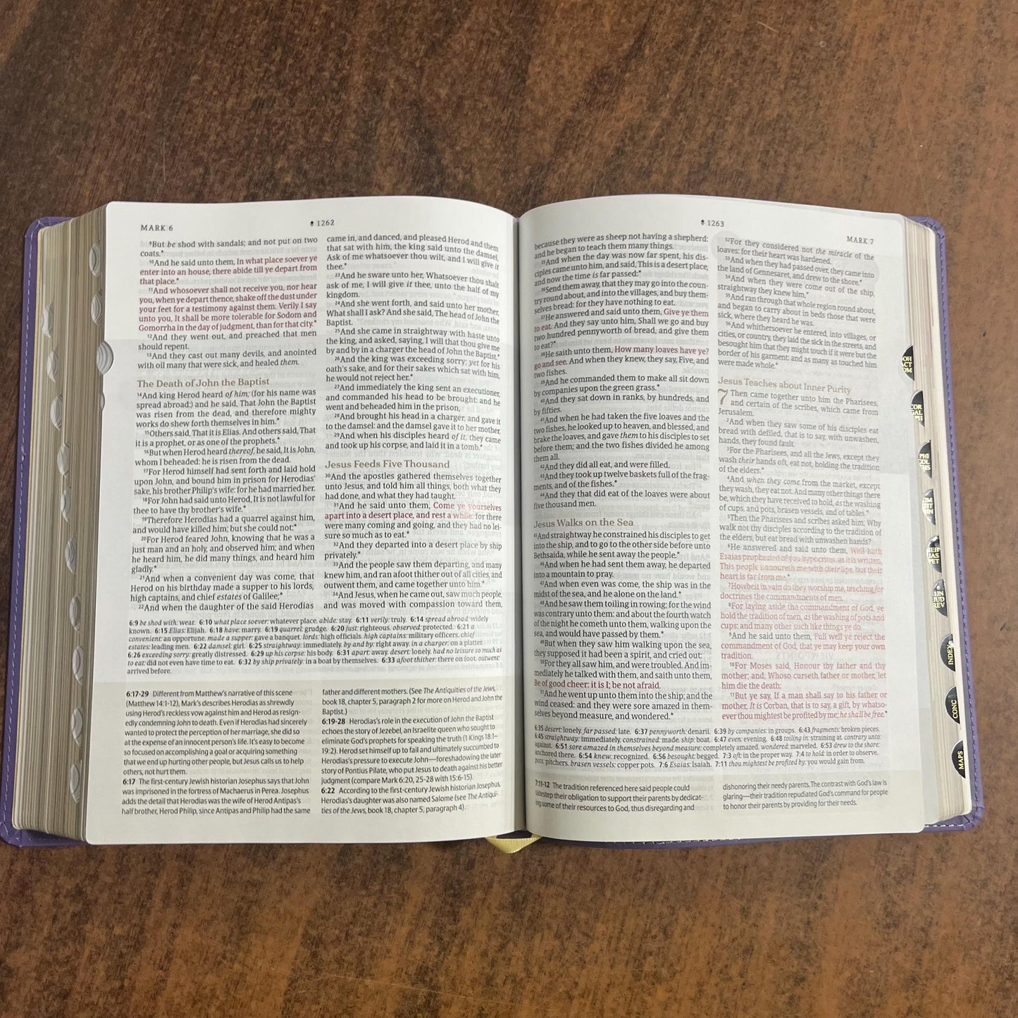Personalized KJV Every Womans Bible Thumb Indexed - Periwinkle Purple LeatherLike - Custom name engraved, Devotional Study, 9781496485052