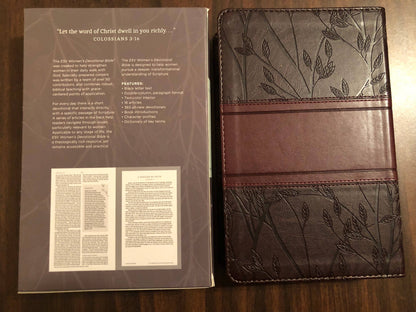 Personalized ESV Womens Devotional Bible - Burgundy Birch TruTone - Custom Imprinted with name, ISBN 9781433544392