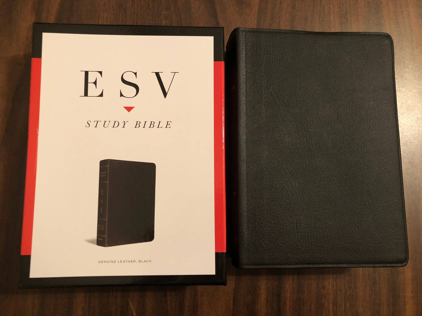 Personalized ESV Study Bible - Black Genuine Leather  Custom Imprinted with name, ISBN 9781433502446