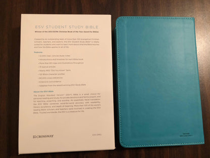 Personalized Bible, ESV Student Study Bible, Turquoise TruTone, ISBN 9781433556241