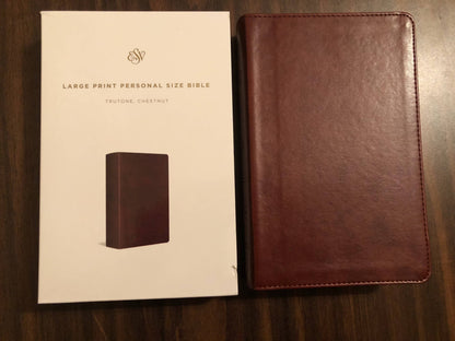 Personalized ESV Large Print Personal Size Bible - Chestnut Brown TruTone  Custom Imprinted, ISBN 9781433541544