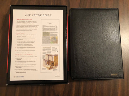 Personalized ESV Study Bible - Black Bonded Leather, Custom Imprinted with name, ISBN 9781433502453