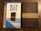 Personalized NIV Thinline Bible - Brown / Tan DuoTone