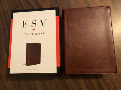 Personalized ESV Study Bible - Chestnut Brown Trutone ** Custom Imprinted