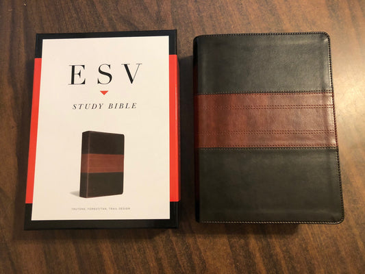 Personalized ESV Study Bible - Forest / Tan Trail Trutone  Custom Imprinted, ISBN 9781433503931