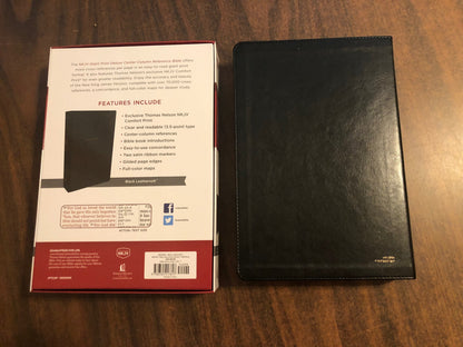 Personalized Bible, NKJV Giant Print Center Column Reference Bible - Black Leathersoft, Custom Imprinted, ISBN 9780785217817, large print